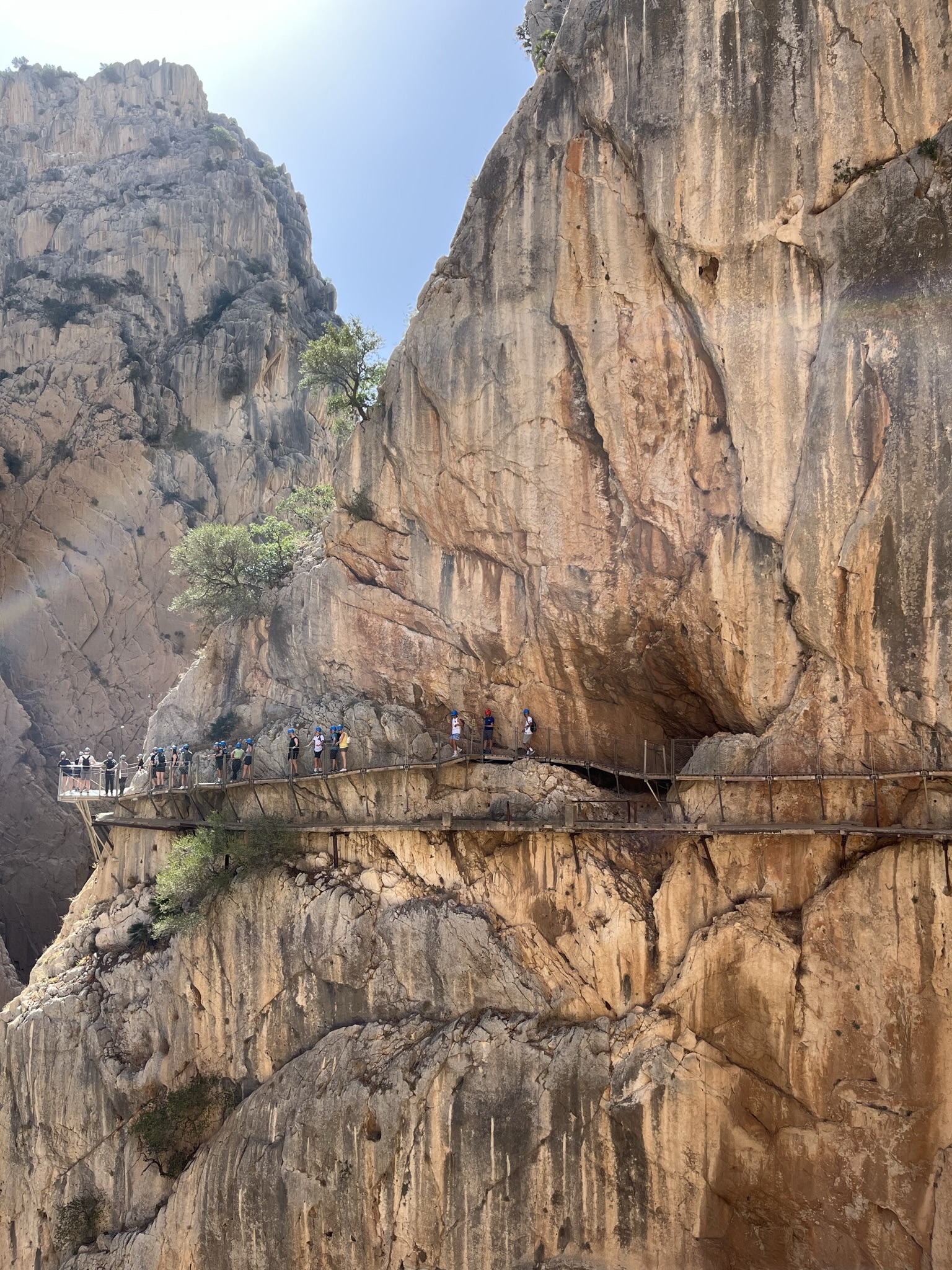 Uitzicht over de kloof van El Chorro